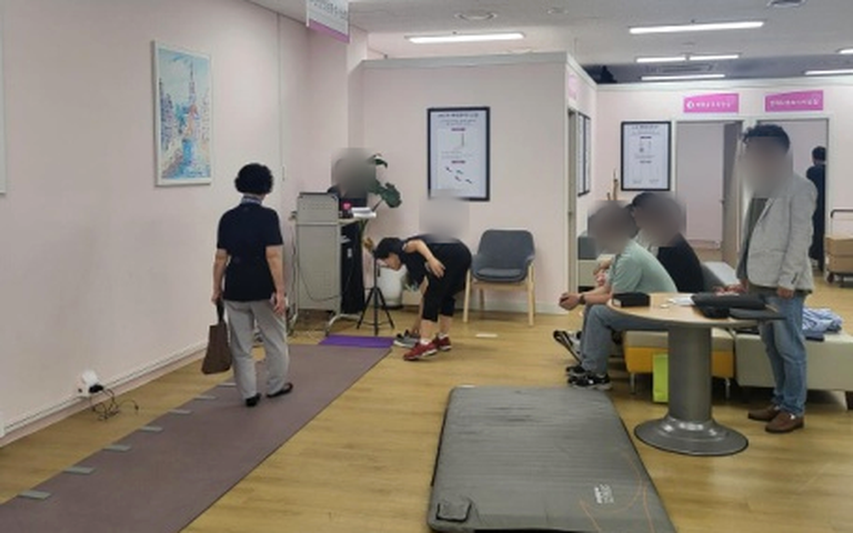 보행 분석 알고리즘 공인시험 장면